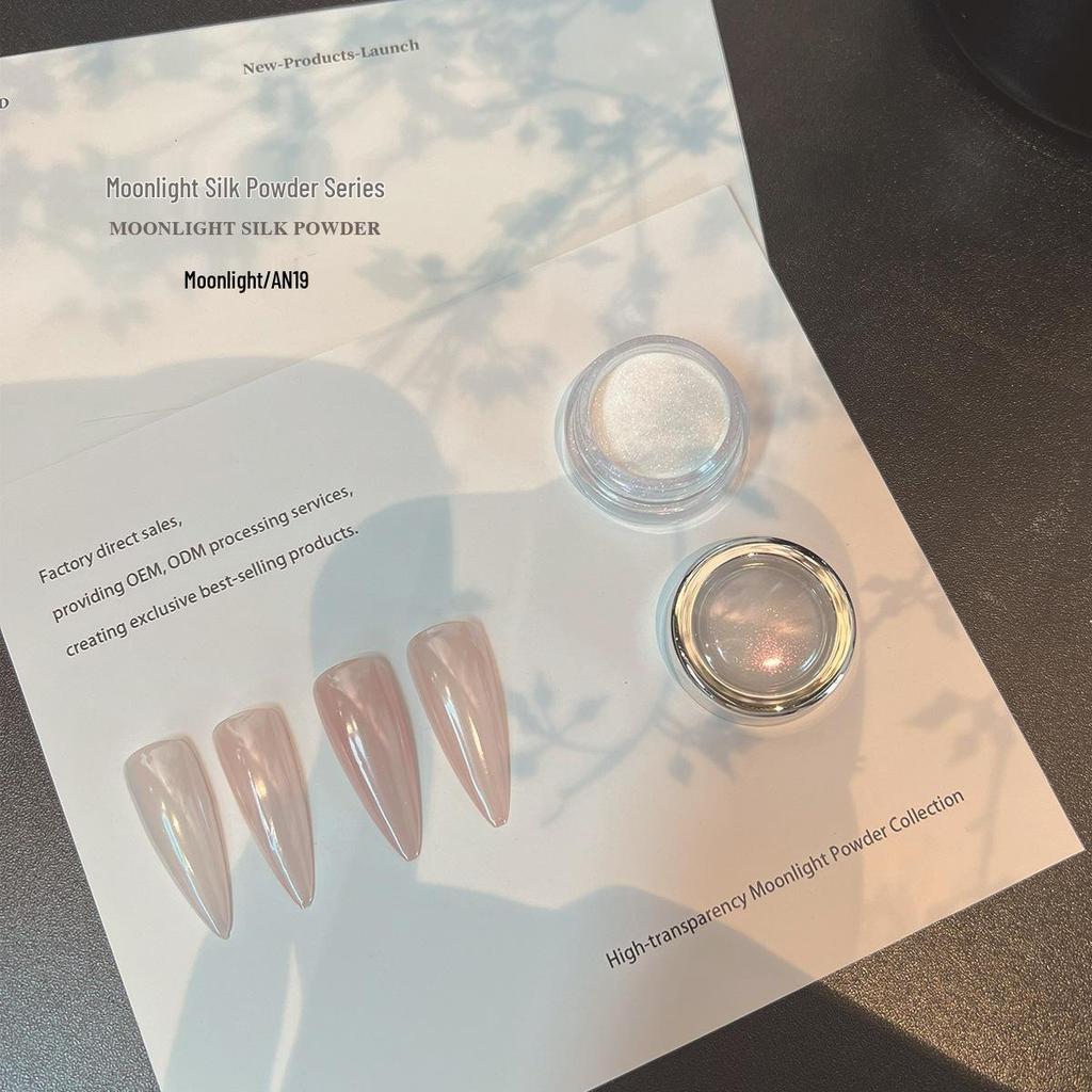 Sky Realm Moonlight Nail Art Powder - Silver Aurora 2023 Edition