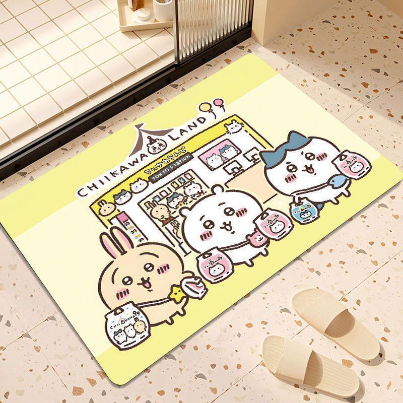 Cartoon Floor Mat Bathroom Floor Mat Entrance Door Mat Toilet Door Suction Foot Mat