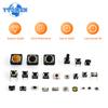 125PCS 25Values Tact Push Button Switch DIP SMD Micro Switch Micro Push Buttons Touch Component Kit, for TV Toys Home Use Button