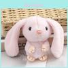 Charming Long-eared Rabbit Plush Keychain Soft Bunny Doll Fluffy Bag Accessory