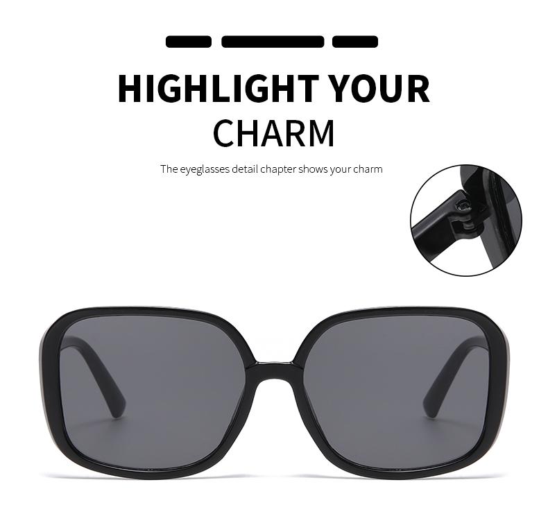 3pcs Square Big Frame Sunglasses Woman Retro Vintage Colorful Sun Glasses Female Outdoor Sport Unisex Eyewear Travel Goggle