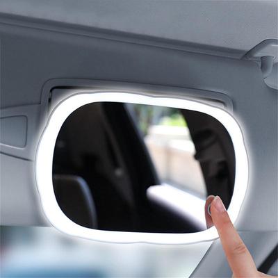 Sonnenblende Kosmetikspiegel Großer Schminkspiegel Wiederaufladbar Verstellbar Rückspiegel Mit Touch-Steuerung Auto LKW SUV Rechteckig