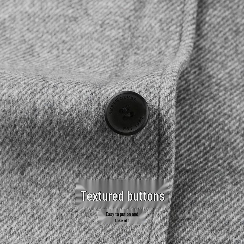 SEPTWOLVES Men's Wool Blend Warm Overcoat