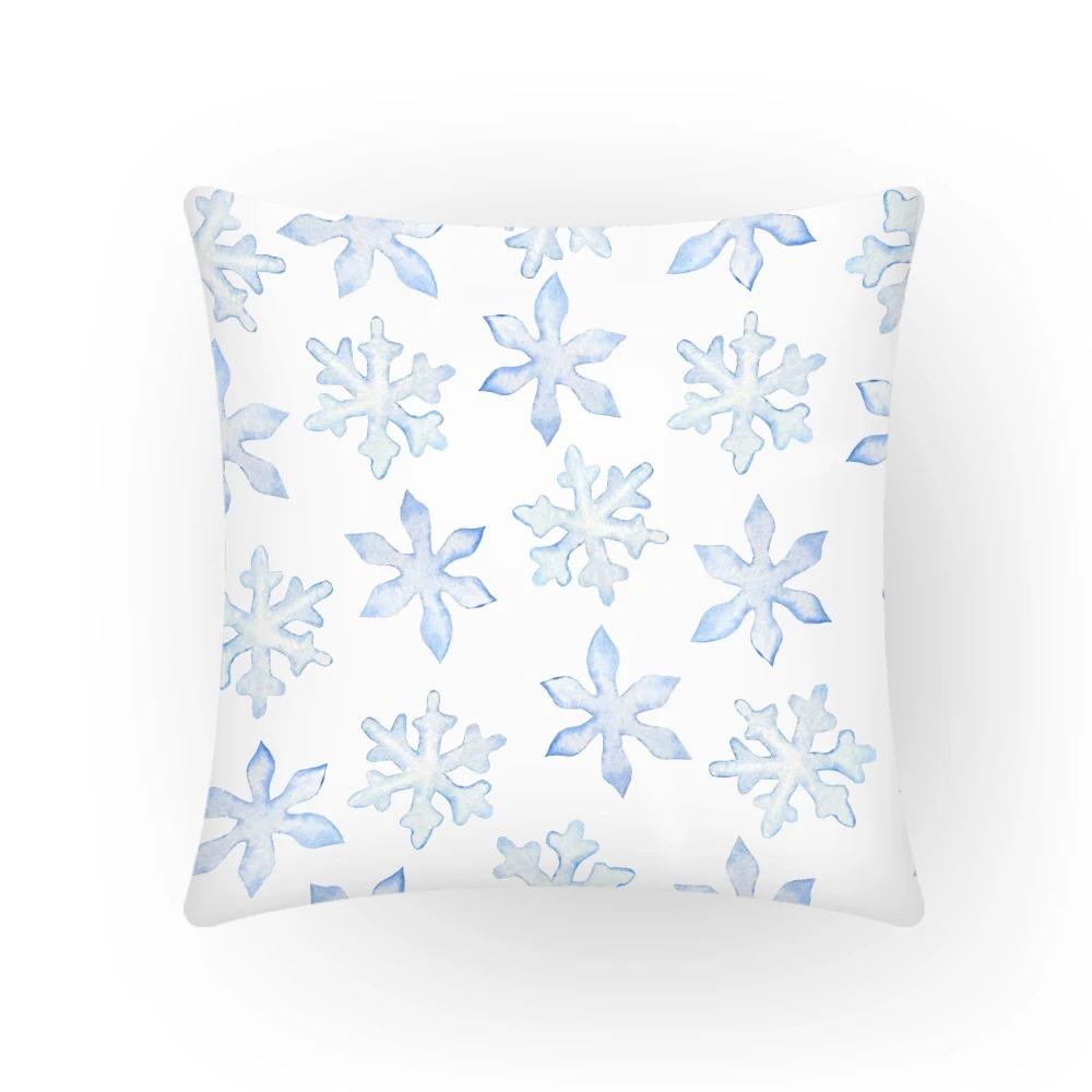 

Juste de coussin de voiture de канапе де комод, украшение de la maison de luxe, taie d oreiller, мотив de flocon de neige léger simple, документ 40x40cm