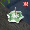 Handmade Ceramic Crafts Lotus Incense Base Aromatherapy Burner Sandalwood Stick Incense Holder for Living Room Home Decor