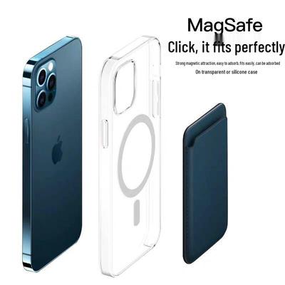 For Apple iPhone 17/Pro Max: Magnetic Phone Case with Magsafe Card Holder, N52 Double-Row Magnet