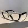 Lunettes de soleil œil de chat vintage avec strass Neuves dans des montures élégantes pour femmes Ins Tendance Marque artisanale Lunettes de designer