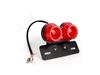 Karun Motorcycle Universal Tail Light Smoke Lens Tail Lamp LED License Plate Light Turn Signal Red