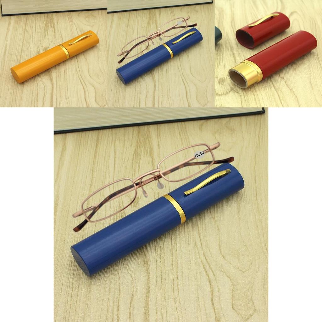 Portable Aluminum Reading Glasses With Storage Box Closure For Daily Carry