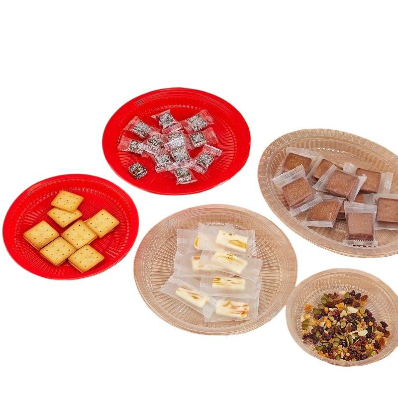 Transparent Food-Grade Disposable Plastic Plates for Banquets, Picnics, & Barbecues