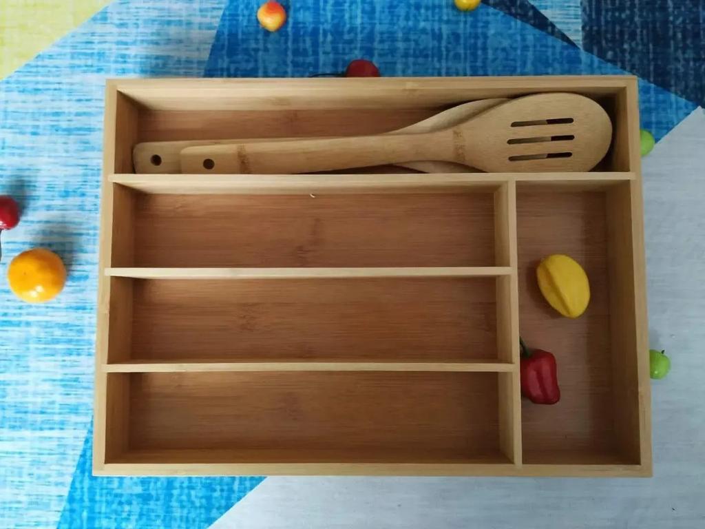 Лоток органайзер для столовых приборов Supretto бамбуковый (91830001)