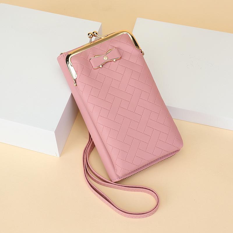 

2023 Новая модная мобильная сумка, женская модная сумка на плечо, большой вместительный двухслойный кошелек с нулевым размером, женский кошелек