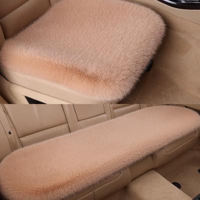 Practical Warm Plush Car Seat Cover Thick Artificial Rabbit Hair Car Seat Mat Comfortable Auto Seat Cushion Bench Seat