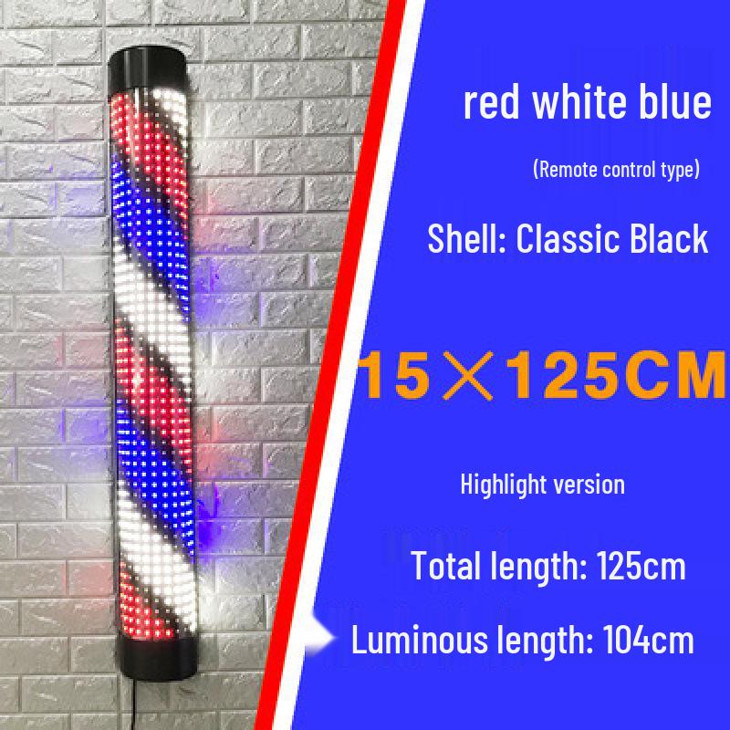 Wall-Mounted Waterproof LED Rotating Barber Shop Light Box