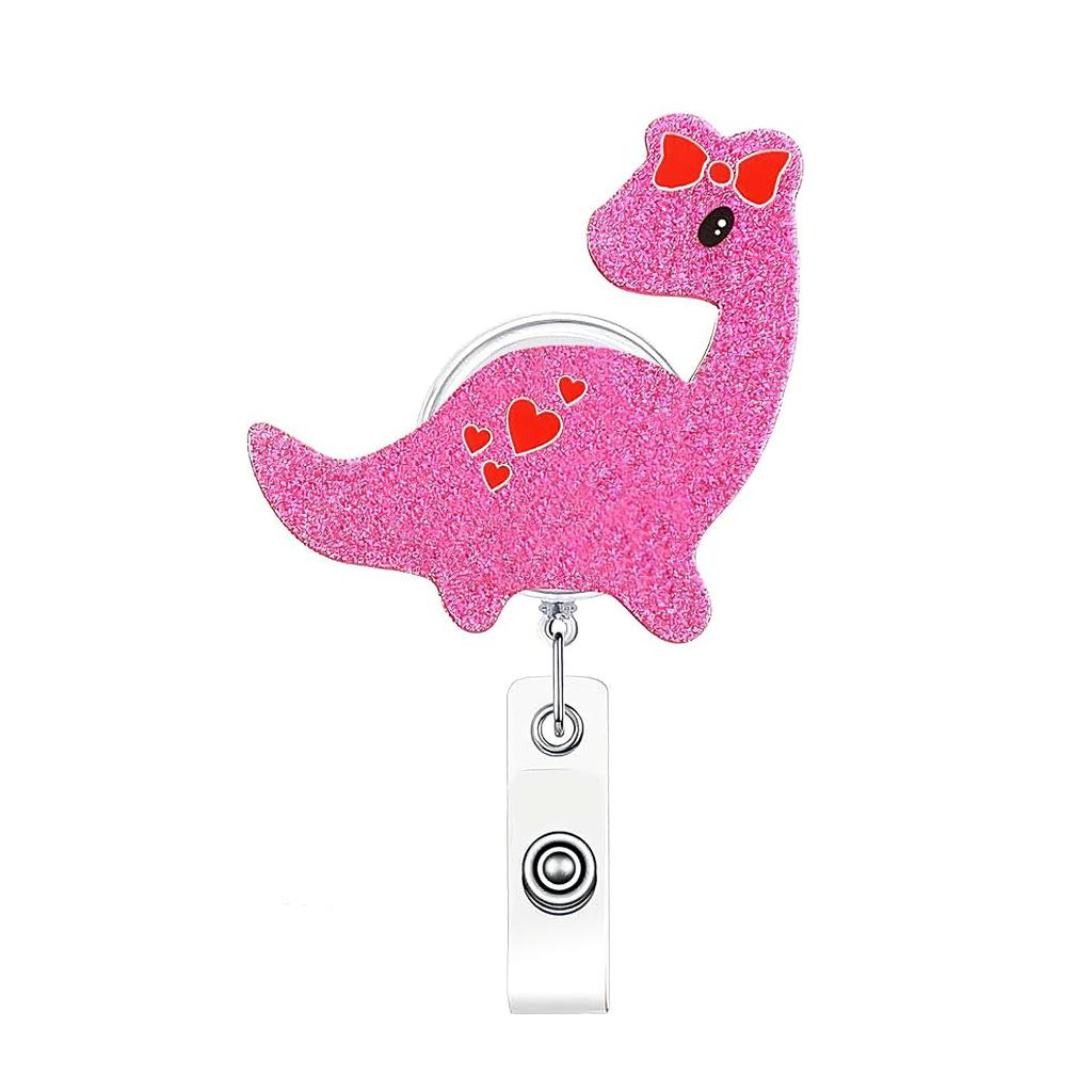 Swivel Badge Holder Lightweight Cute Badge Reel Retractable Id Badge Reel Acrylic For Valentine'S Day Gift Doctor Id Display