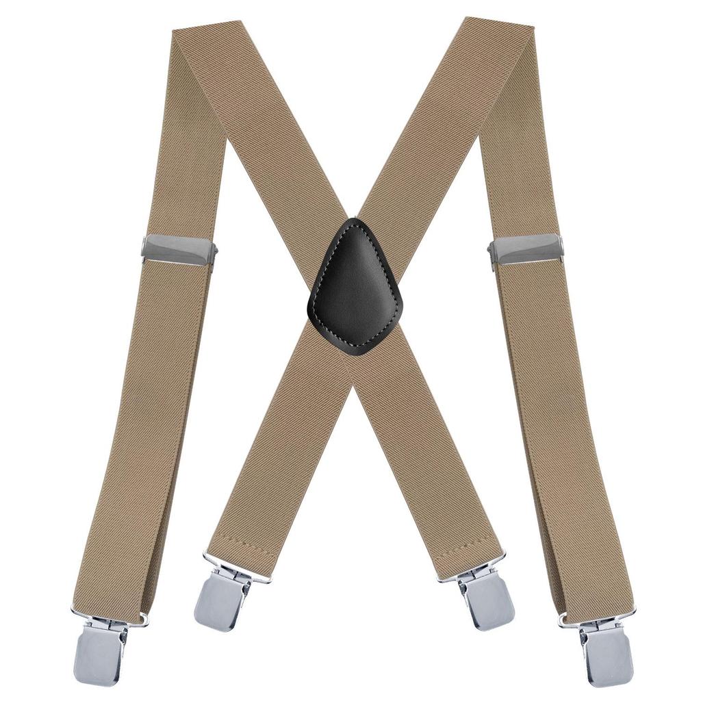 Men's Elastic X-Shape Adjustable Dress Suspenders Braces