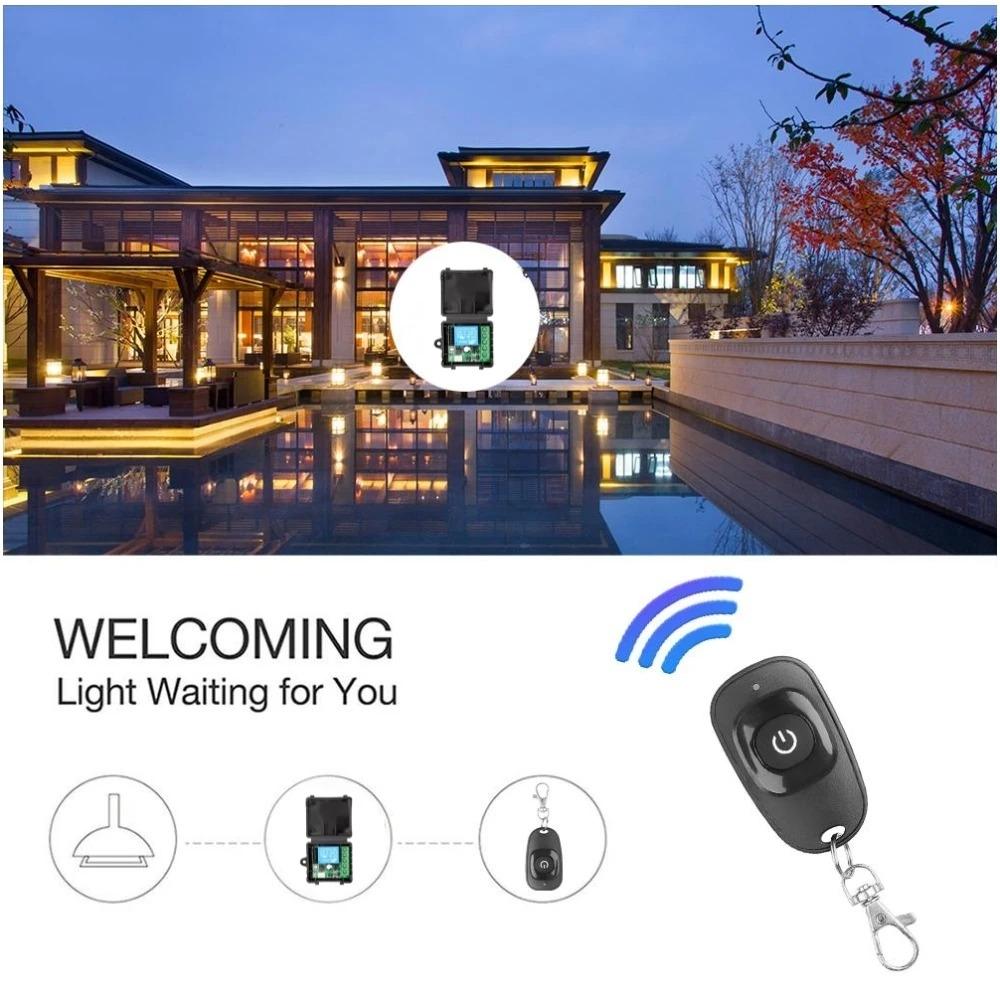 433Mhz Universal Wireless Remote Control Switch DC 12V 1CH Relay Receiver Module RF EV1527 Learning Code Transmitter