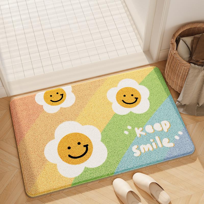 Bathroom Floor Mat Bathroom Anti Slip Quick Drying Foot Mat Entrance Carpet