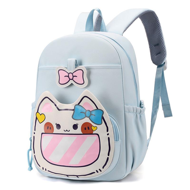 Adorable Cat Graphic Backpack For Students Featuring Large Capacity And Waterproof Nylon Fabric