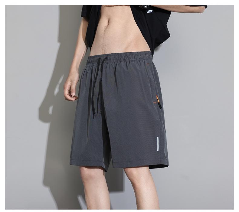 Men's Lightweight Ice Silk Casual Shorts - Trendy Loose-Fit Beach & Sports Pants