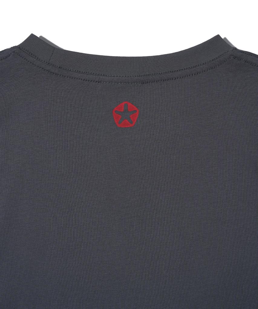 YOUHEE 2026 Pentaport Star Lettering T-Shirts Charcoal