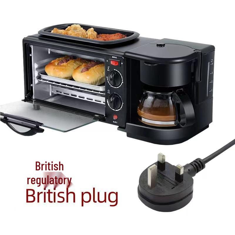 Multifunctional Breakfast Station: Toaster, Mini Oven & Coffee Maker