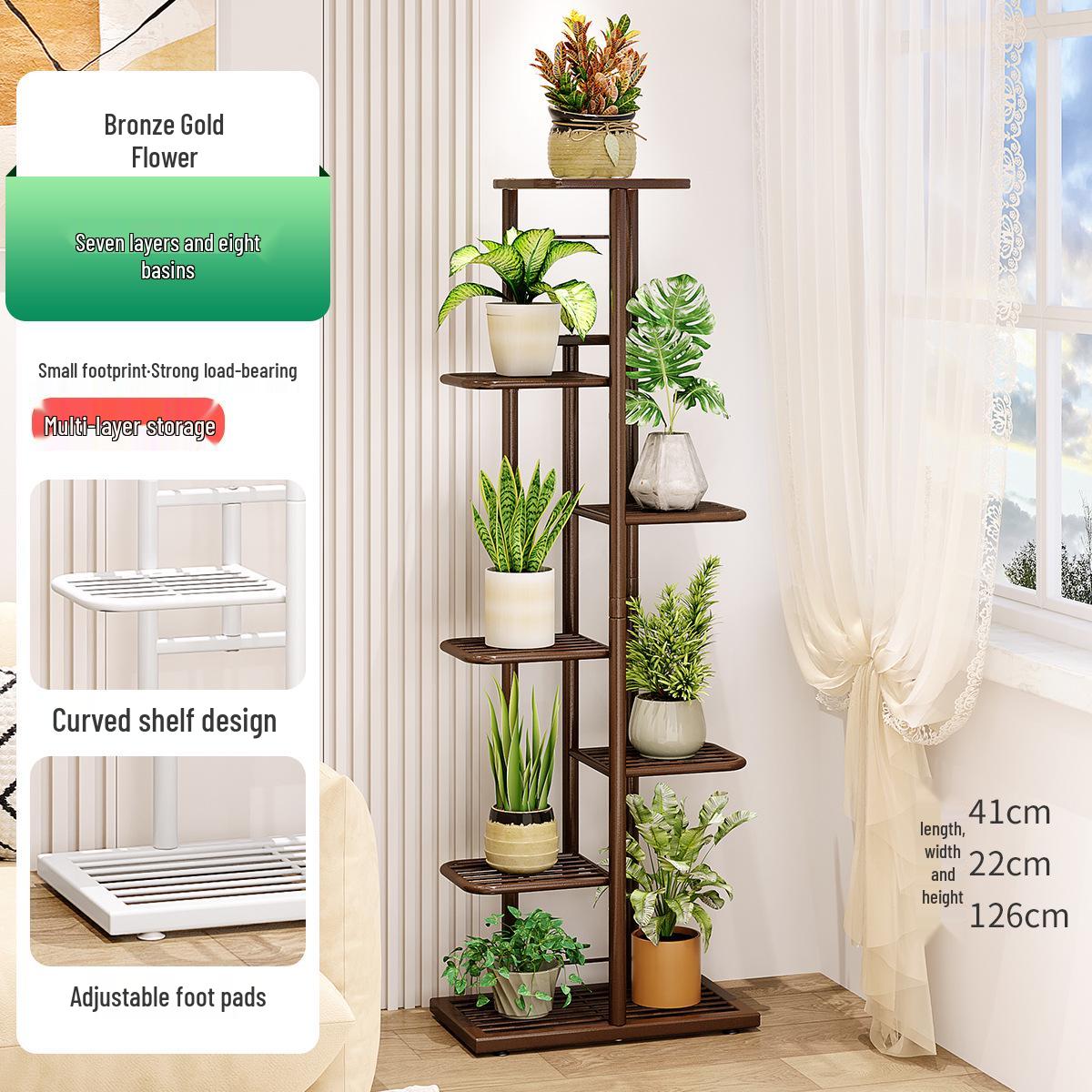 

Европейская кованая железная подставка для цветов - Многоярусная подставка для суккулентов и горшков для помещений/улицы