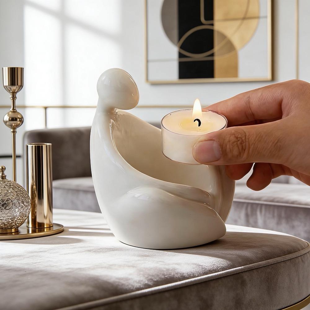 Heat Resistant Cartoon Animal Candle Holder Nordic Style Desktop Candelabrum  Holiday