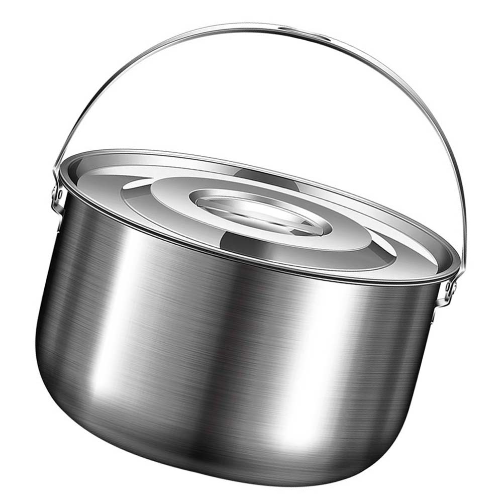 Camping Cookware Outdoor Cooking Stainless Steel Pot