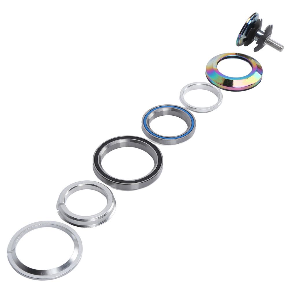 LeBycle Mountain Bicycle Headset Colorful Road Bike Double Bearing Headset 28.6x41.8‑52x30 39.8mm 28.6 Straight 1.5
