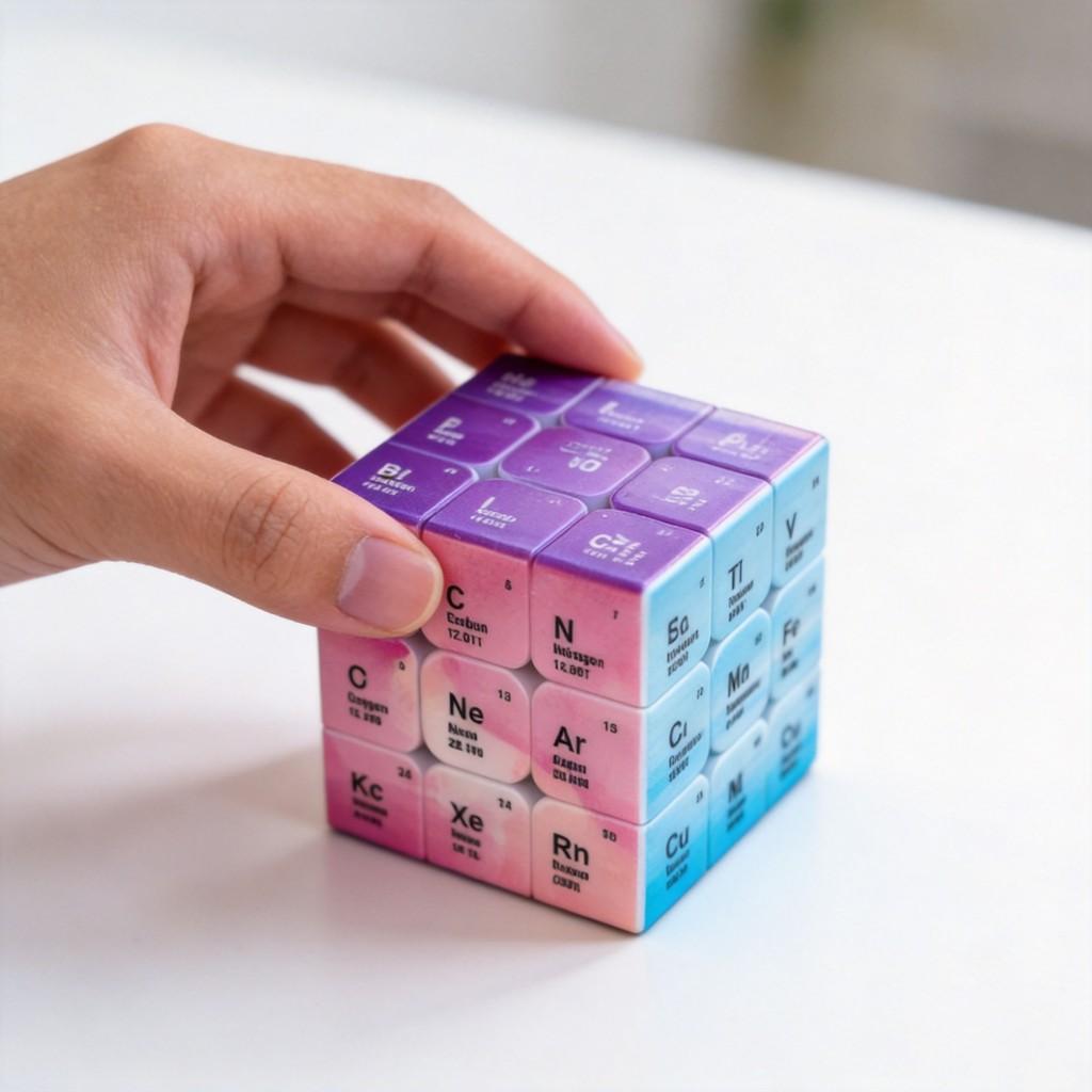 Educational Periodic Table Cube With Smooth Turn For Kids And Chemistry Enthusiasts