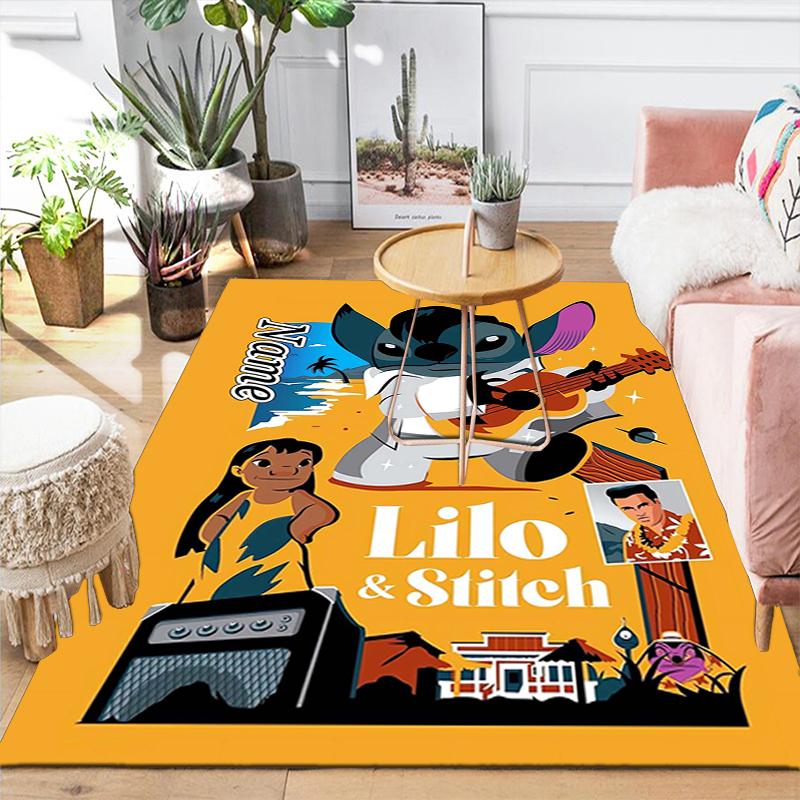 Custom 1Pc Lilo Stitch Galaxy Adventure Rug Office Carpet Indoor Outdoor Entrance Doormat Nonslip Soft And Comfortable Living Room D291616