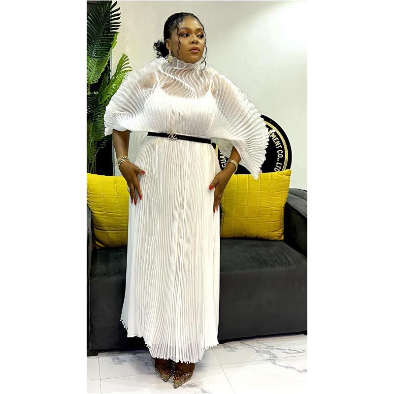 Afrikanisches Elegantes Einfarbiges Übergrößenkleid - Neuer Modestil