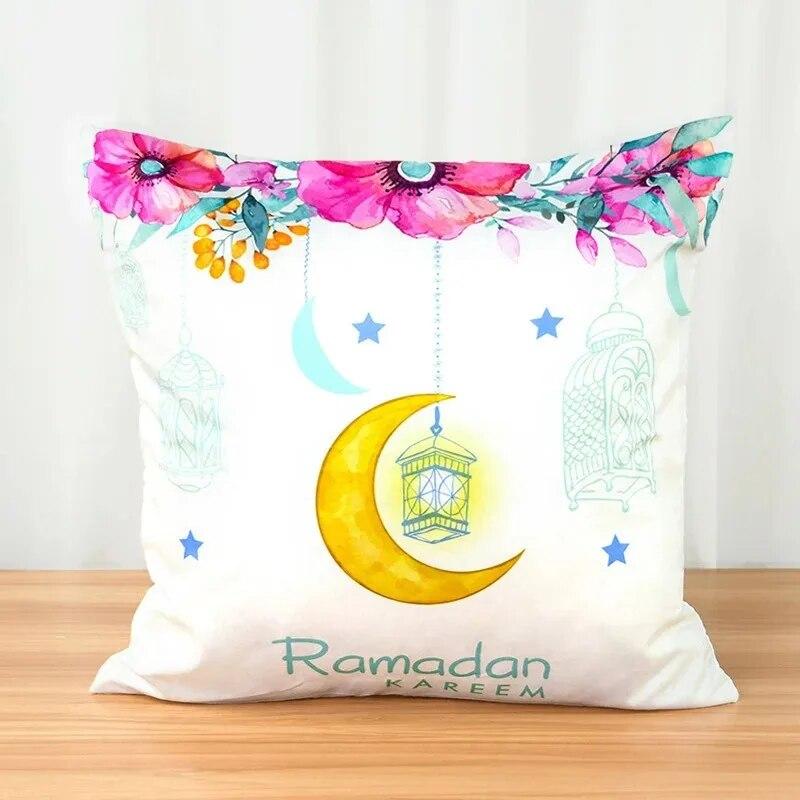 Eid Mubarak Home Decoration Pillowcases Islamic Ramadan Decoration Mosque Muslim Pillowcases Gift
