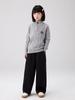 Girls' Fleece-Lined Slim Wide-Leg Winter Pants - Casual, Thick and Loose-Fit Trousers for Kids.