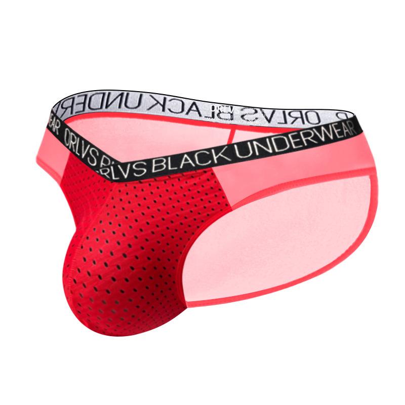Slip en maille respirante pour homme, sous-vêtement de sport taille basse transparent à séchage rapide, sous-vêtement convexe en U pour homme