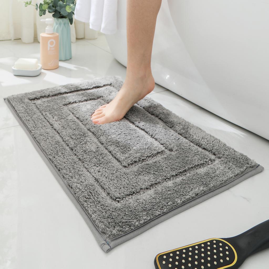 Soft Comfortable Thick Plush Floor Mat,Bathroom Floor Rug,Bedroom Carpet,Living Room Mat,Non-slip Rug,Water Absorption Anti-Slip