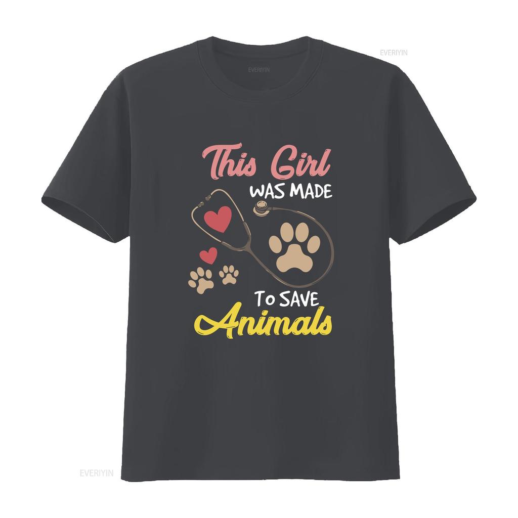 Vet Tech T Shirt Reception Veterinarian Animal Was Made To Save Animals Vintage Washed Graphic Unisex Fashion Comfortable