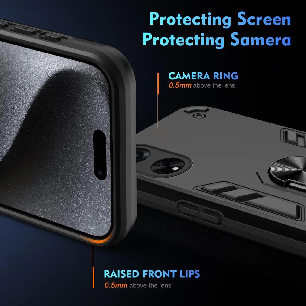 Shockproof  Armor Case for OPPO A60 A59 A79 A78 A98 A58 A18 A38 A17 A57 A77 A16 A54 A96 A97 A76 S K E 4G 5G Magnetic Stand Cover