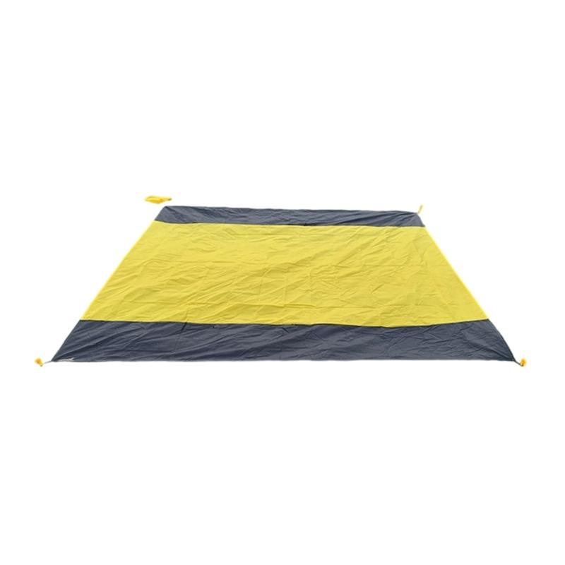 Large Sandproof Beach Mats Waterproofed Camping Blanket Folded Picnics Mats for Camping Hiking Travel жёлтый
