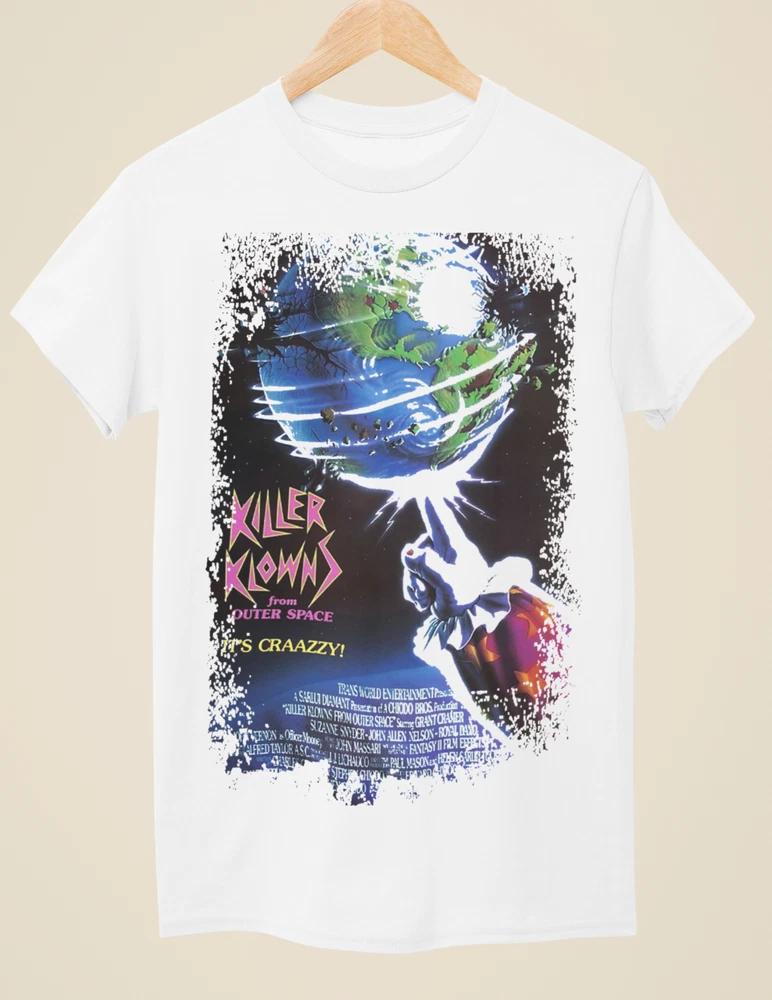 Killer Clowns From Outer Space Movie Poster Inspired Unisex White TShirt S
