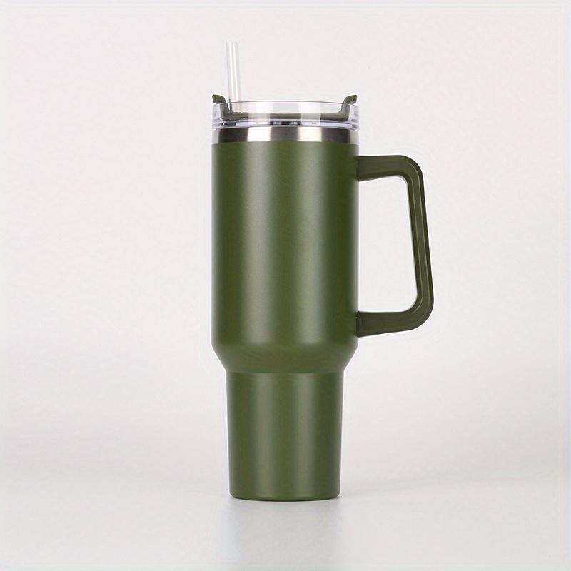 

Tumbler Vacuüm geïsoleerde thermoskan Aangepaste reisbeker Roestvrijstalen waterfles Koffiemokken met handvat Outdoor drinkgerei 1-1.5L армия зеленый