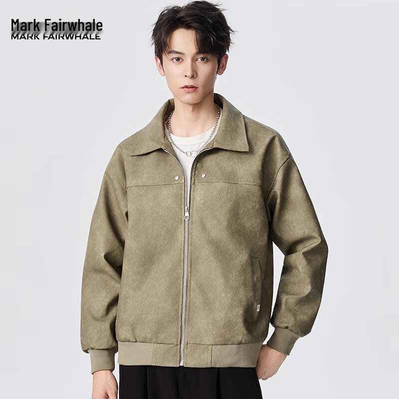 Mark Fairwhale Herren PU Lederjacke im amerikanischen Stil