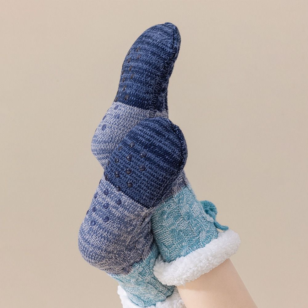 Silikonové protiskluzové ponožky Zesílené termální podlahové ponožky Nové teplé ponožky do bot Zima