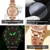 OLEVS TY715 Exlusive Women's Watches Elegant Rose Gold Luxury Steel Strap Chronograph Watch for Women Original Quartz Wristwatch