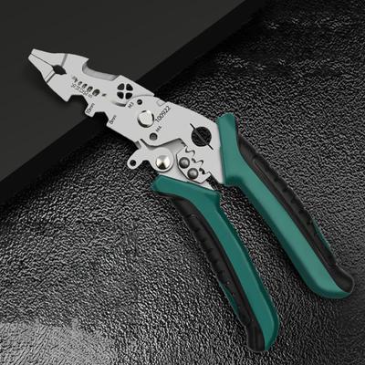 1pc Wire Stripper, Elbow Wire Stripper Multifunctional Electrician Special Crimping Pliers Branching Pliers Hand Tools