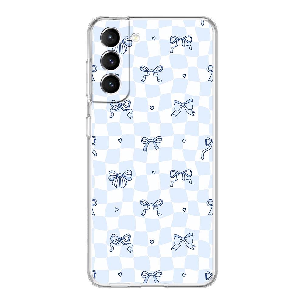 Phone Case For Samsung Galaxy S25 S24 S23 FE S22 Ultra S20 S21 5G S10 Plus S10E Soft Clear Cover Cute Pink Heart Bow