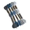 MYmama Embroidery Thread 5 Colors Set Approx. 8m No. 25 (Dull Blue 162-9)