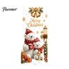 Santa Snowman Elk Stickers Christmas Window Clings, Cute Penguin Reindeer for Holiday Glass Clings Glass, Reusable Static PVC Decal Party Store Decor