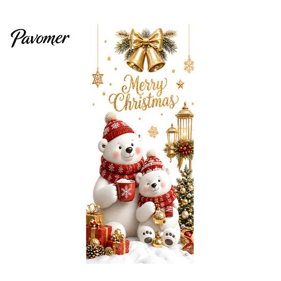 Santa Snowman Elk Stickers Christmas Window Clings, Cute Penguin Reindeer for Holiday Glass Clings Glass, Reusable Static PVC Decal Party Store Decor